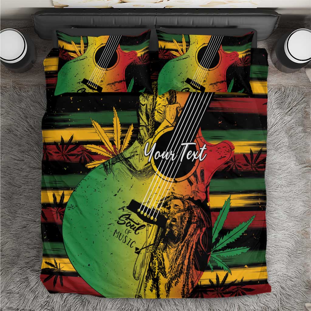 Personalised Afro Reggae Bedding Set Soul of Music Sketch Style LT7