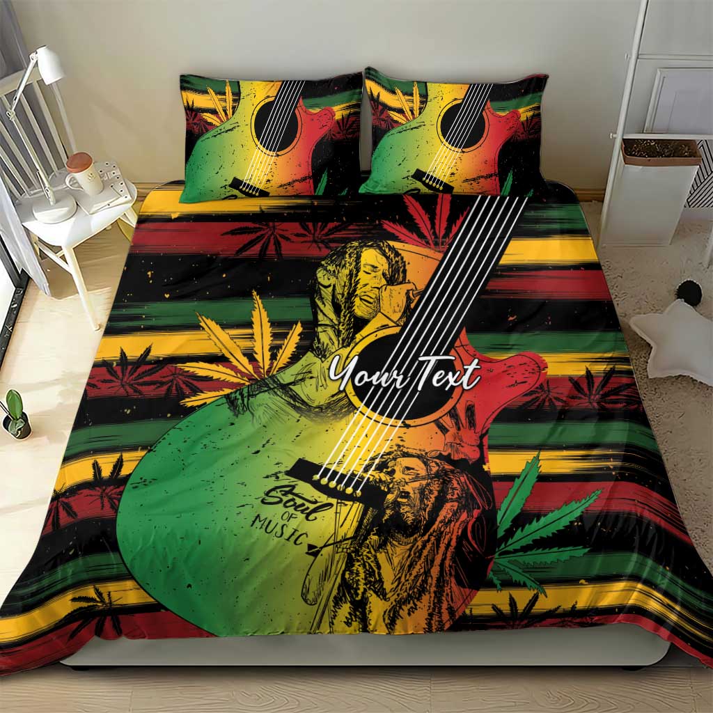 Personalised Afro Reggae Bedding Set Soul of Music Sketch Style LT7