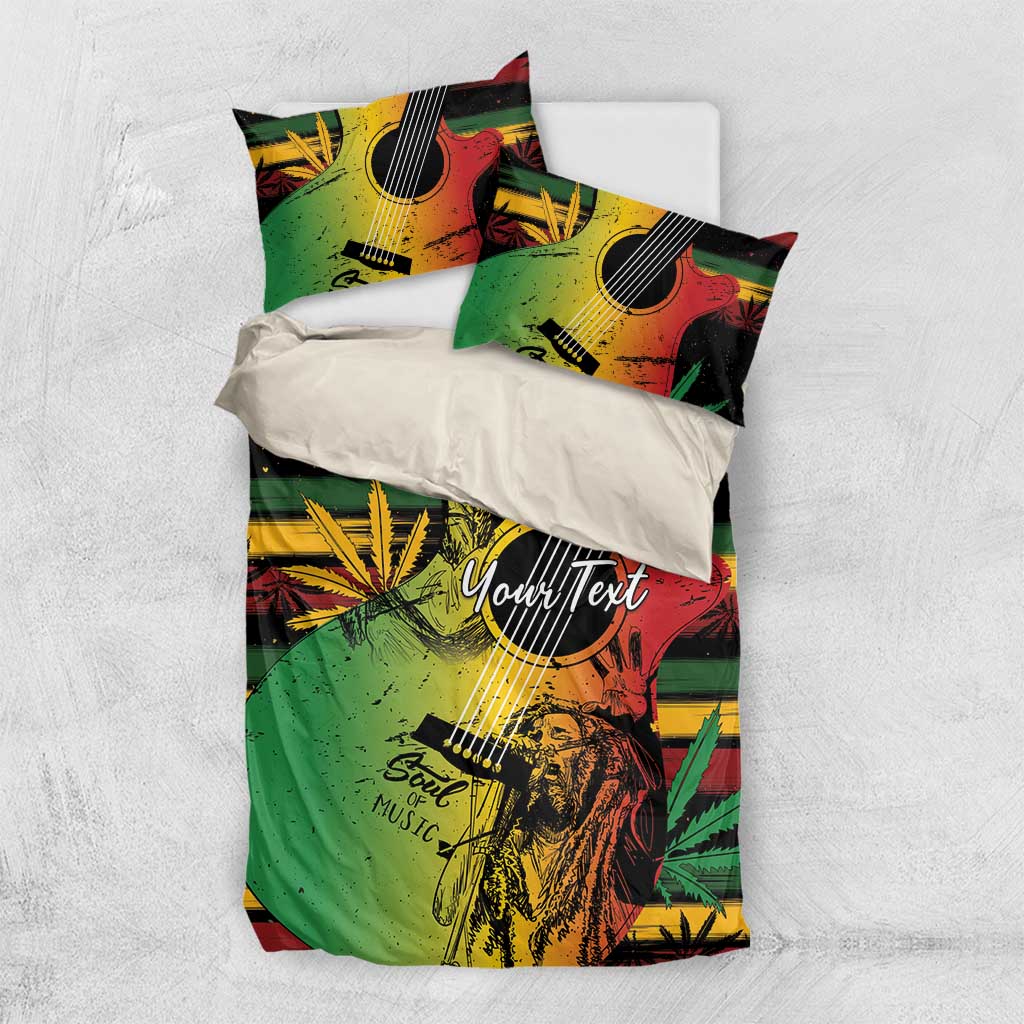 Personalised Afro Reggae Bedding Set Soul of Music Sketch Style LT7