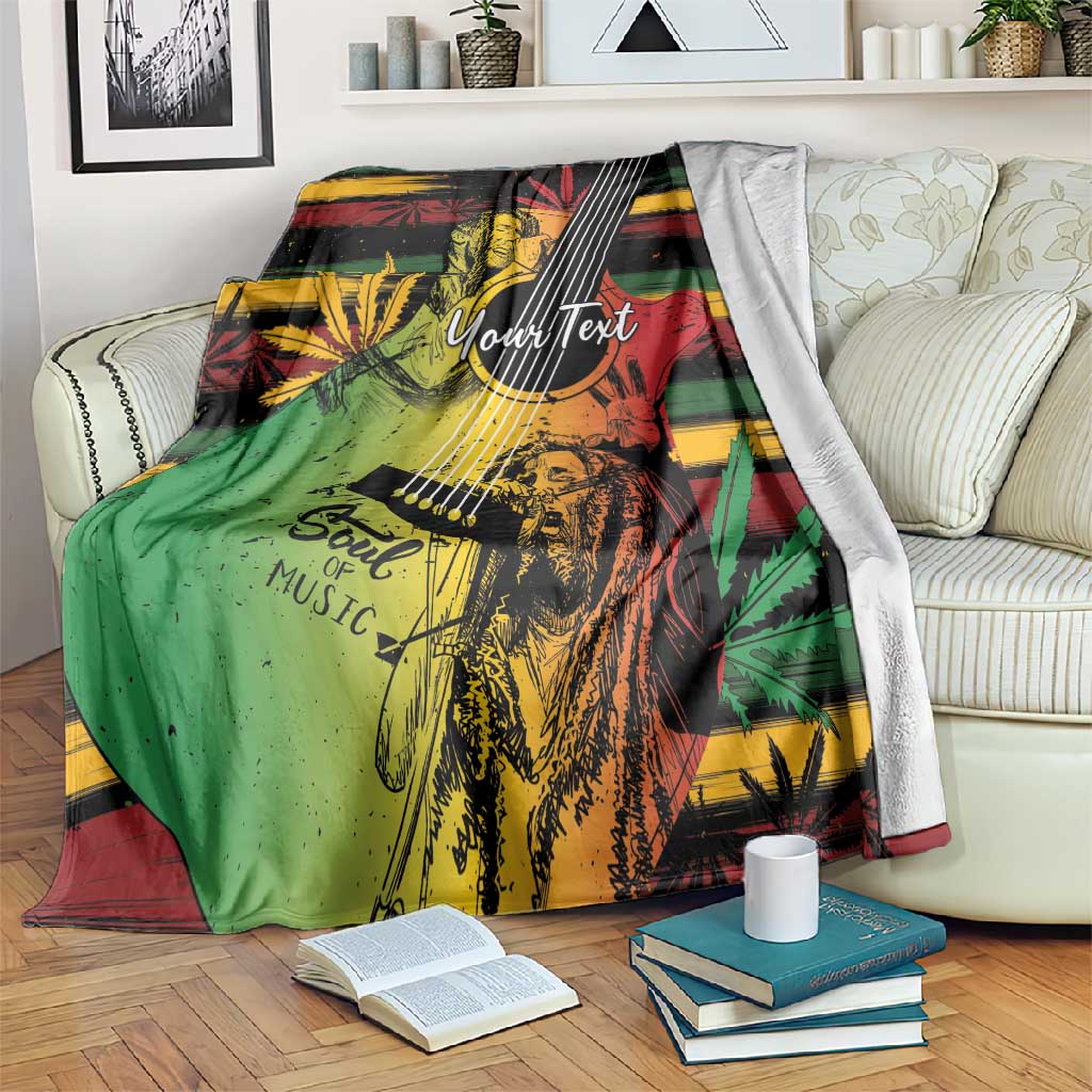 Personalised Afro Reggae Blanket Soul of Music Sketch Style LT7