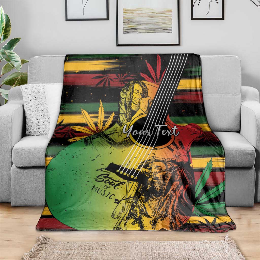 Personalised Afro Reggae Blanket Soul of Music Sketch Style LT7