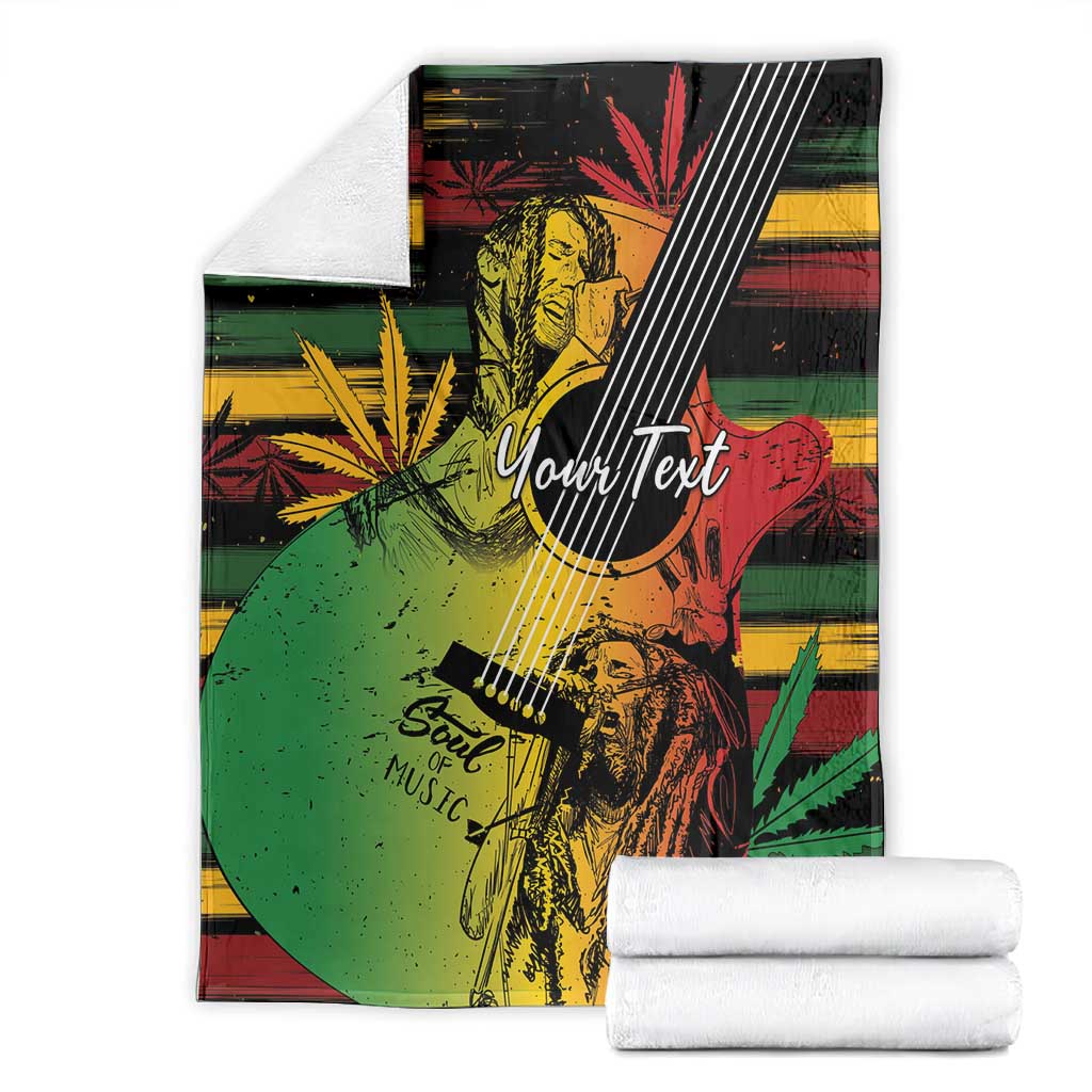 Personalised Afro Reggae Blanket Soul of Music Sketch Style LT7
