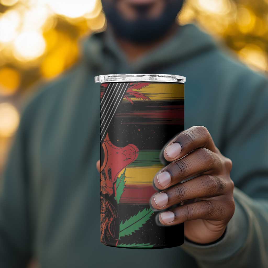 Personalised Afro Reggae 4 in 1 Can Cooler Tumbler Soul of Music Sketch Style LT7
