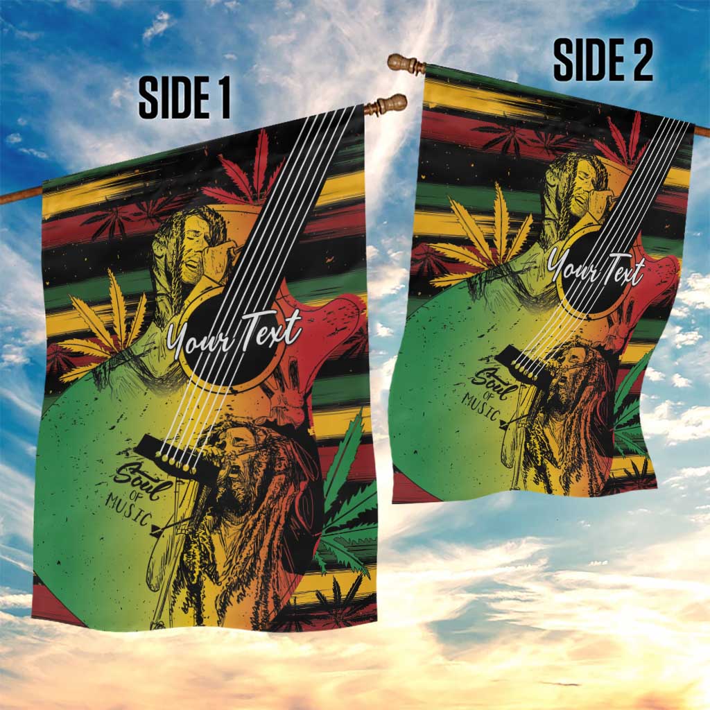 Personalised Afro Reggae Garden Flag Soul of Music Sketch Style LT7