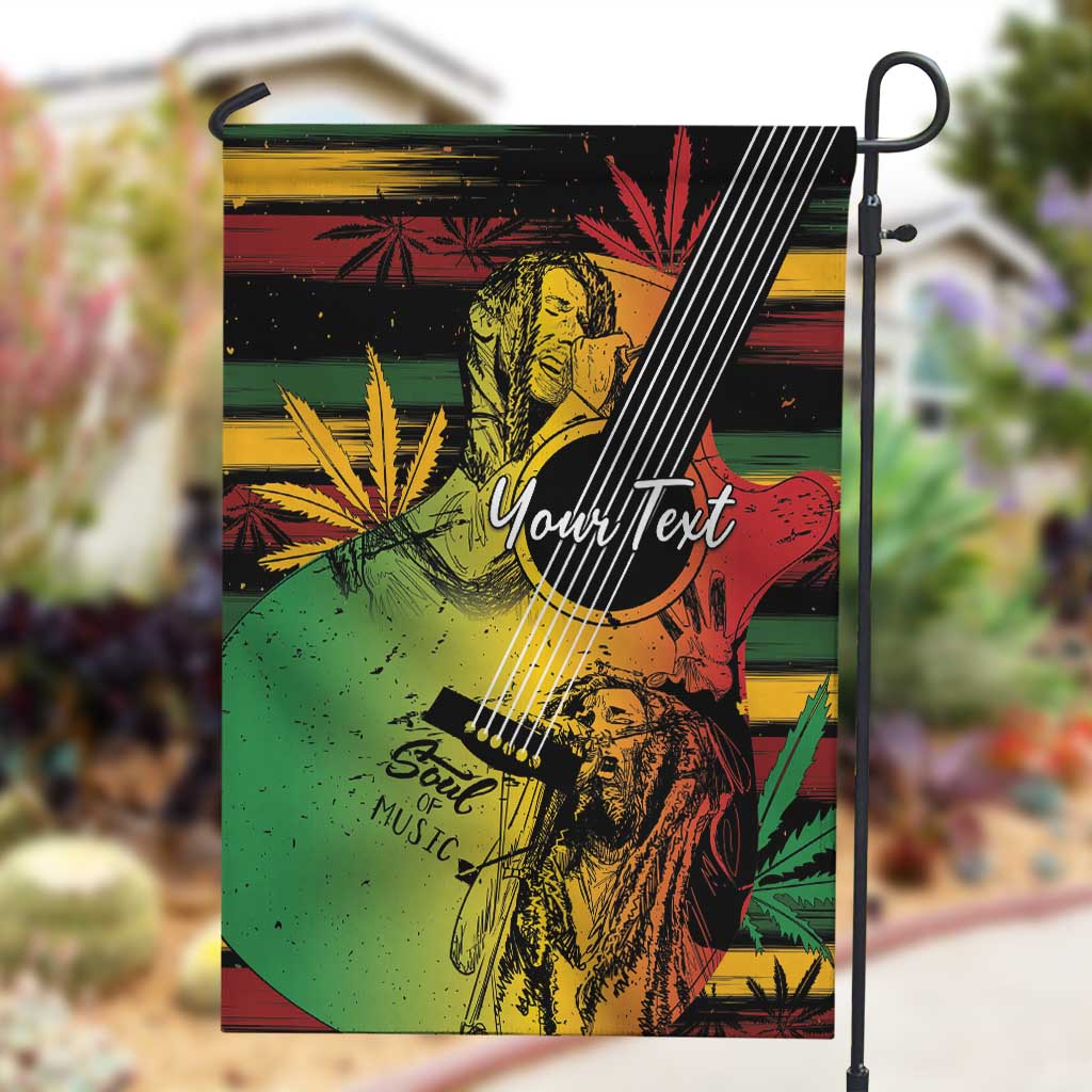 Personalised Afro Reggae Garden Flag Soul of Music Sketch Style LT7