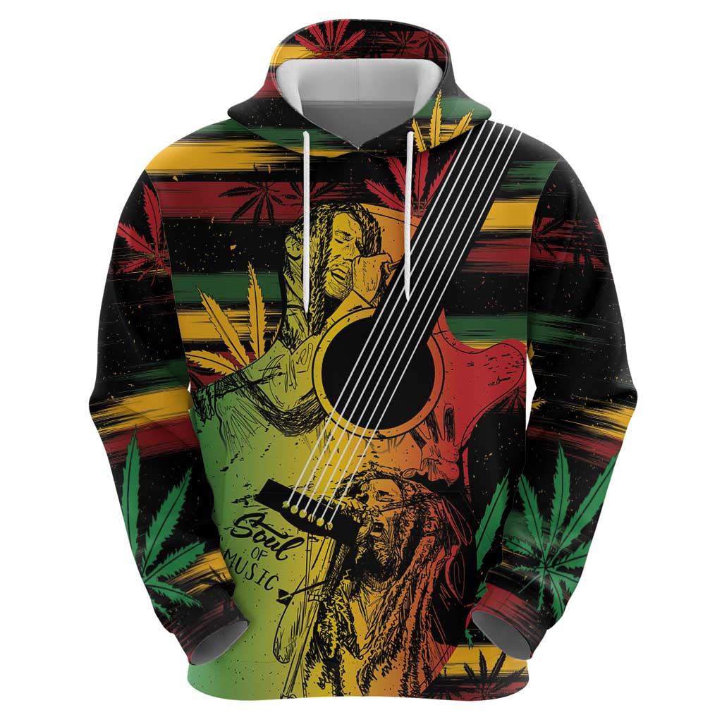 Personalised Reggae Soul Hoodie Sketch Style LT7