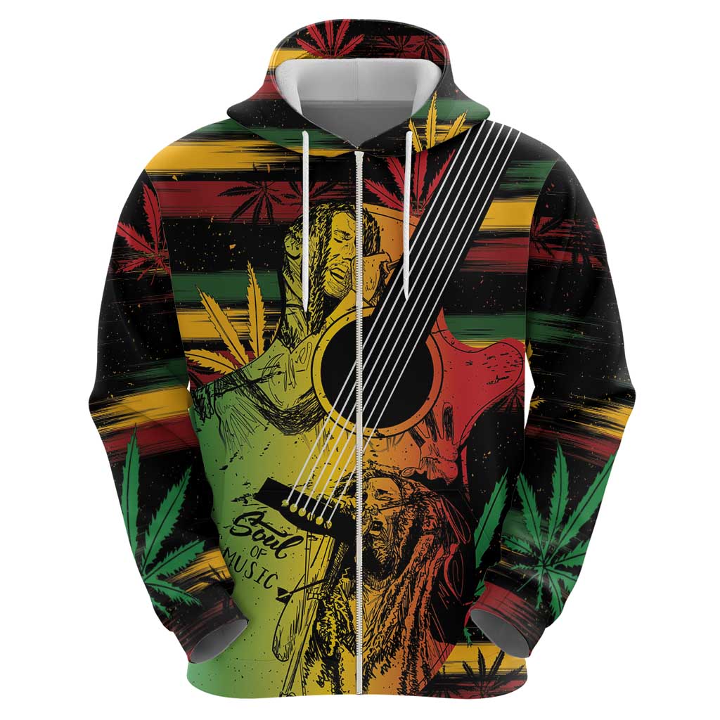 Personalised Reggae Soul Hoodie Sketch Style LT7