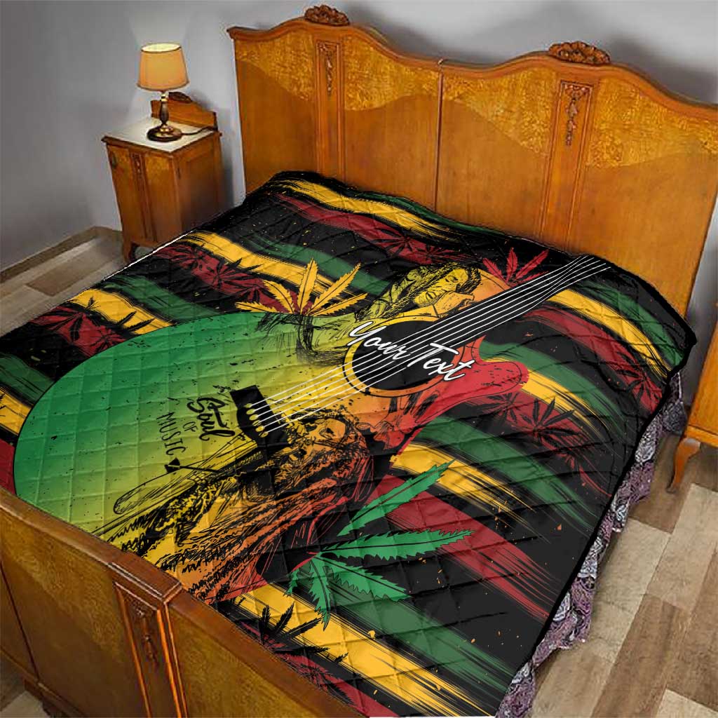 Personalised Afro Reggae Quilt Soul of Music Sketch Style LT7