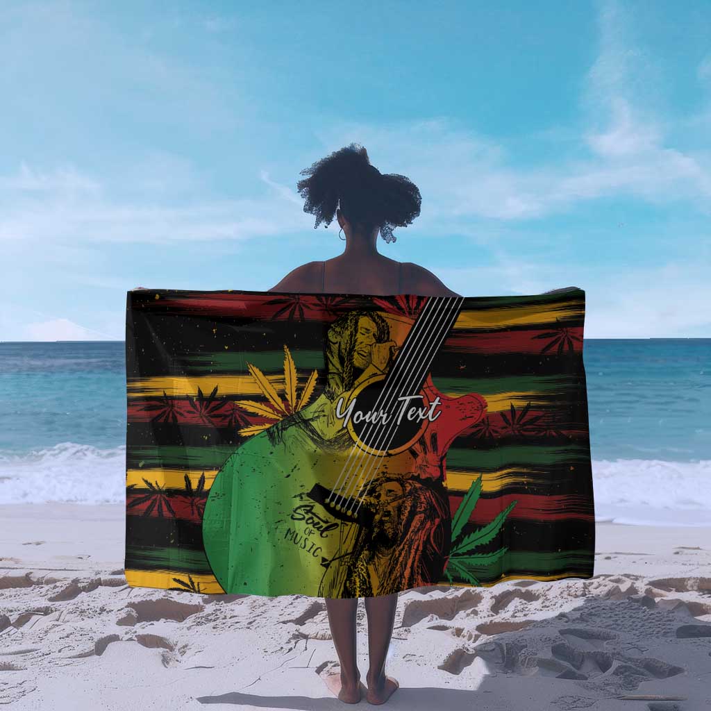 Personalised Afro Reggae Sarong Soul of Music Sketch Style LT7