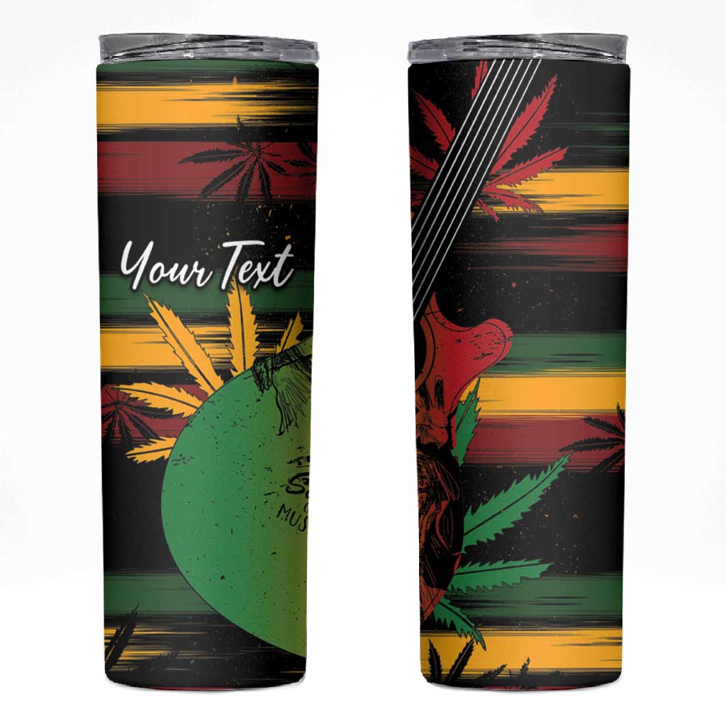 Personalised Afro Reggae Skinny Tumbler Soul of Music Sketch Style LT7