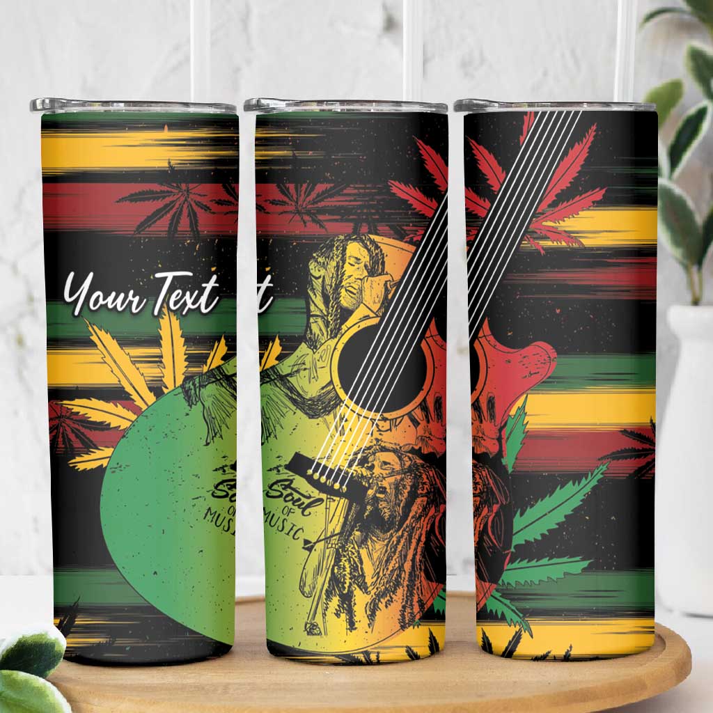 Personalised Afro Reggae Skinny Tumbler Soul of Music Sketch Style LT7