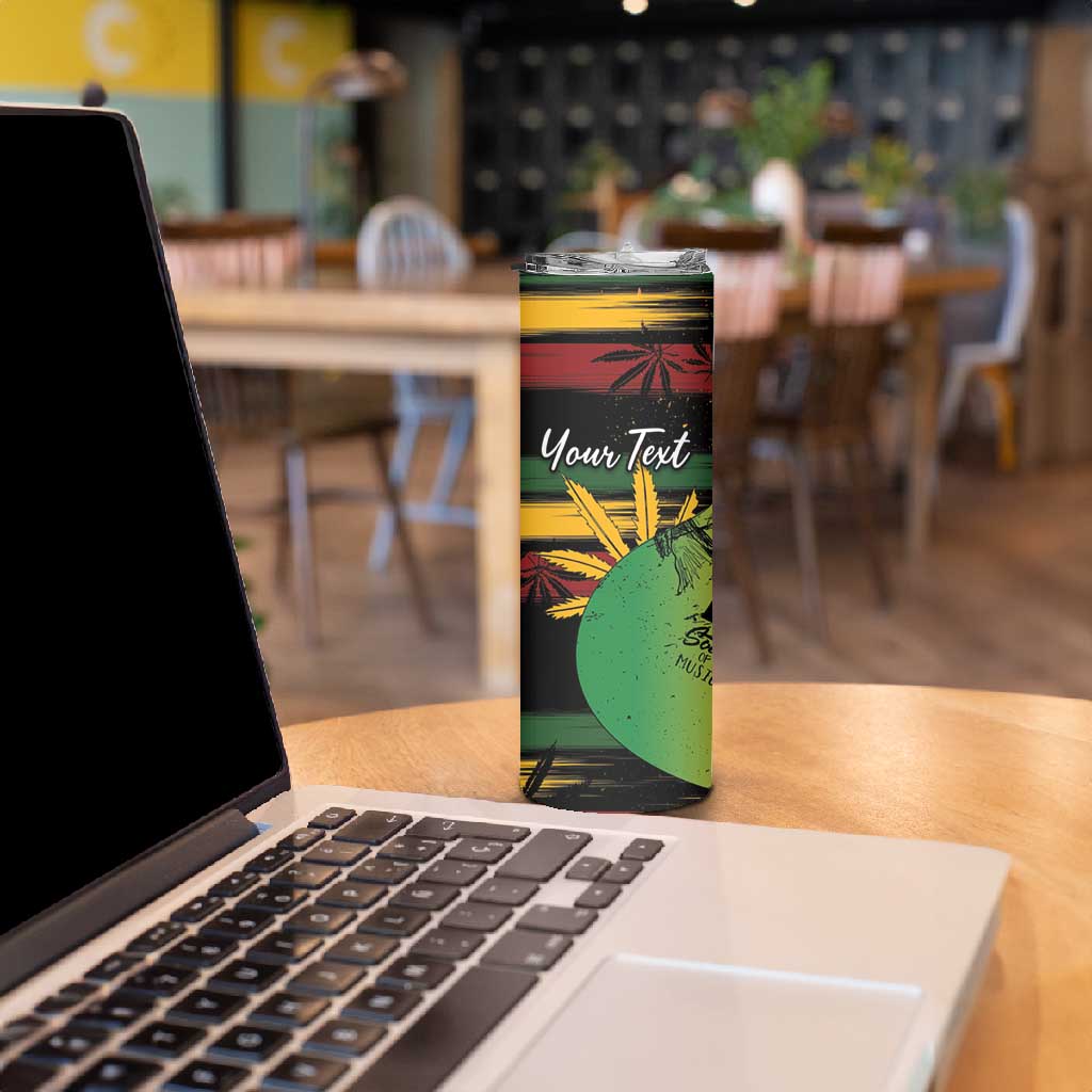 Personalised Afro Reggae Skinny Tumbler Soul of Music Sketch Style LT7