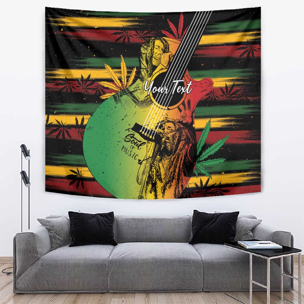 Personalised Afro Reggae Tapestry Soul of Music Sketch Style LT7