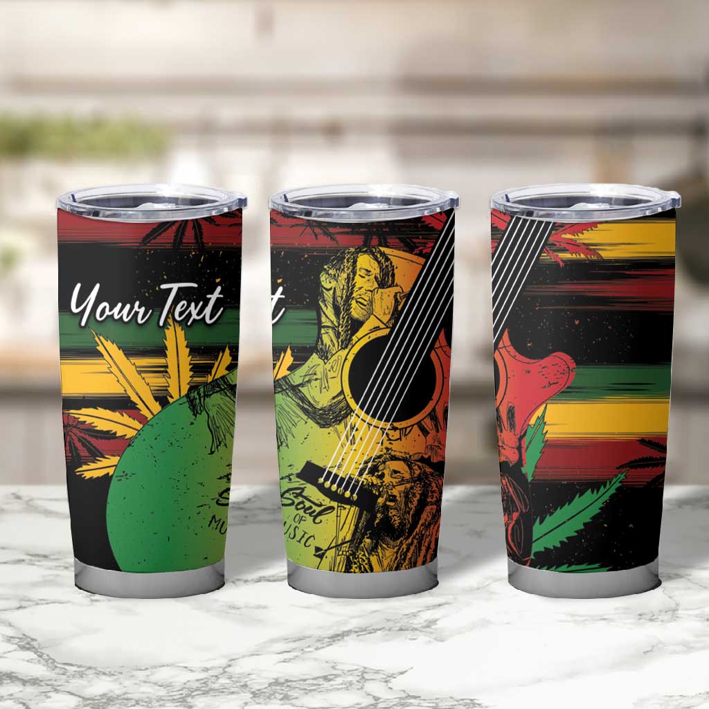 Personalised Afro Reggae Tumbler Cup Soul of Music Sketch Style LT7