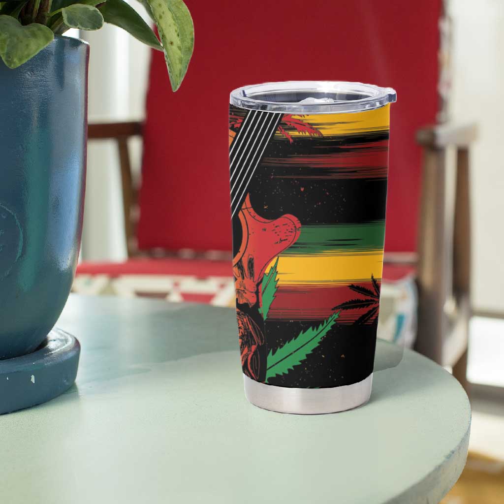 Personalised Afro Reggae Tumbler Cup Soul of Music Sketch Style LT7