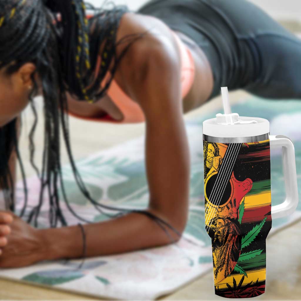 Personalised Afro Reggae Tumbler With Handle Soul of Music Sketch Style LT7