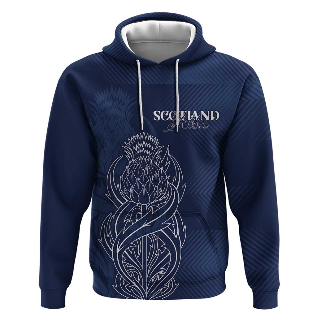 Scotland Rugby Personalized Hoodie Thistle Royal Style LT7