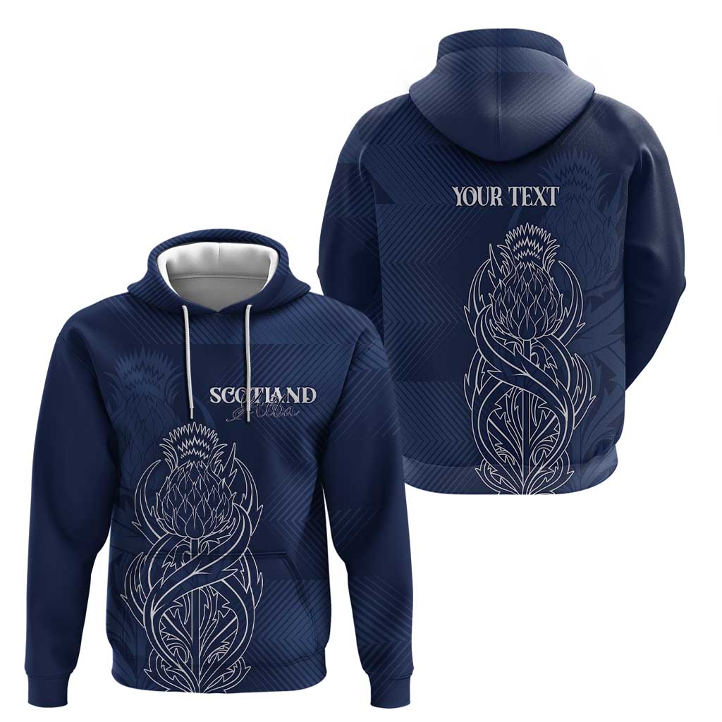 Scotland Rugby Personalized Hoodie Thistle Royal Style LT7