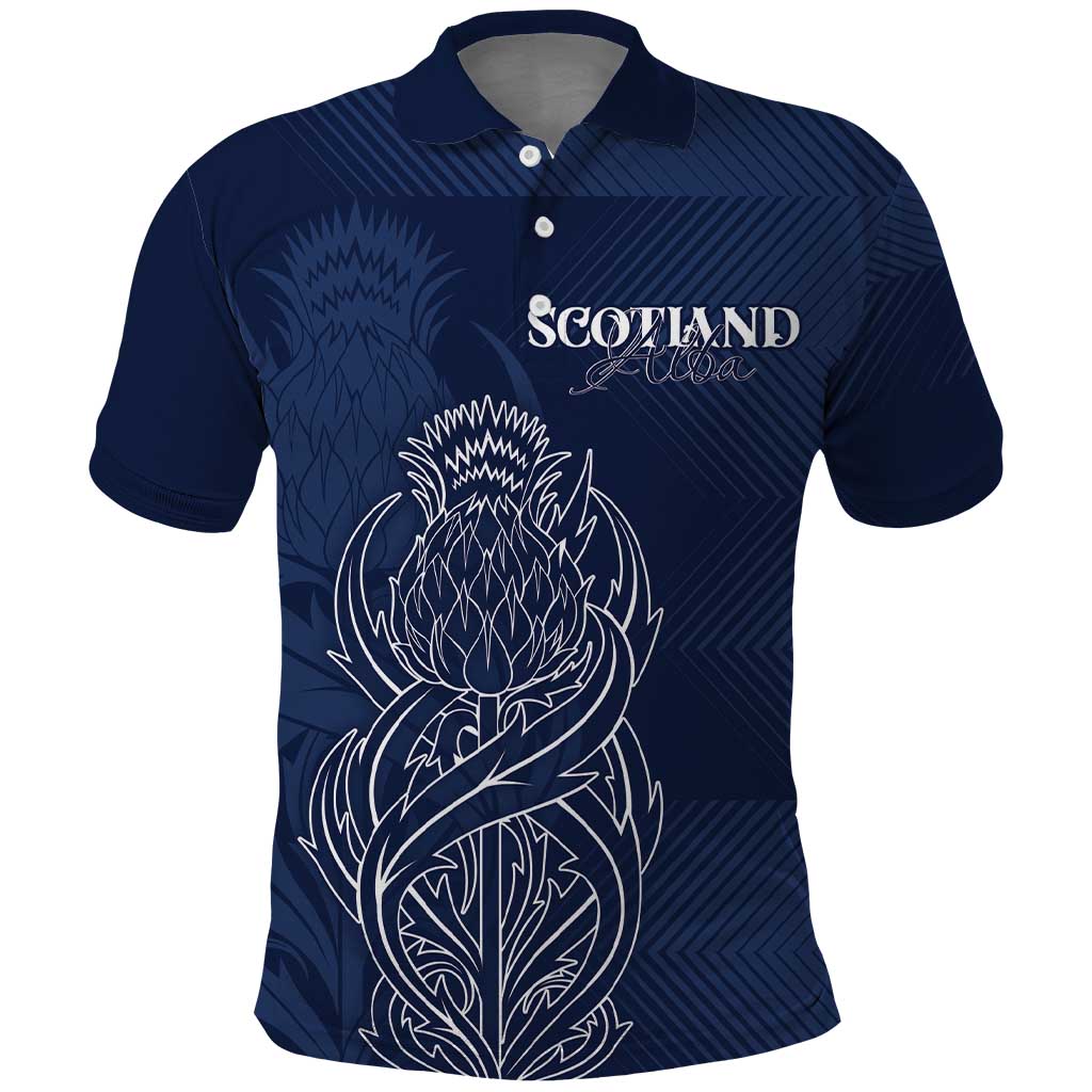 Scotland Rugby Personalized Polo Shirt Thistle Royal Style LT7