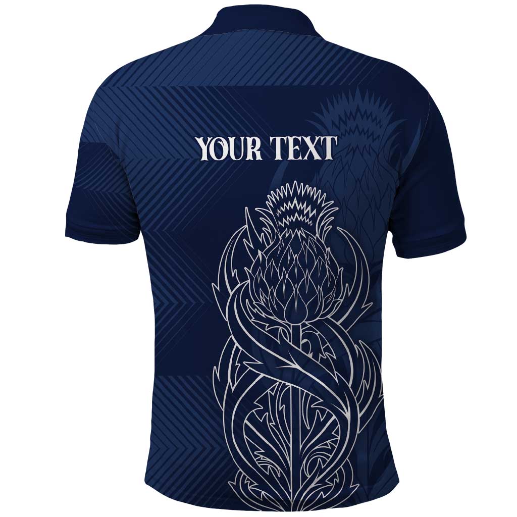 Scotland Rugby Personalized Polo Shirt Thistle Royal Style LT7
