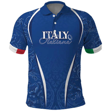 Italy Rugby Personalized Polo Shirt Azzurro Savoia - Renaissance Inspired LT7