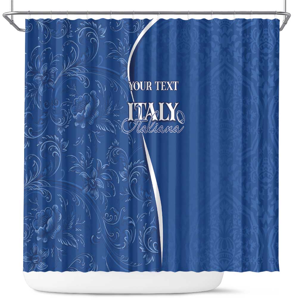 Italy Rugby Personalized Shower Curtain Azzurro Savoia - Renaissance Inspired LT7