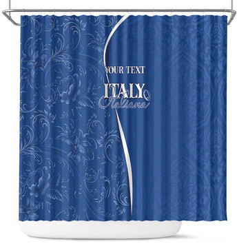 Italy Rugby Personalized Shower Curtain Azzurro Savoia - Renaissance Inspired LT7