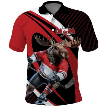 Canada Hockey Personalized Polo Shirt Go Canada Go LT7