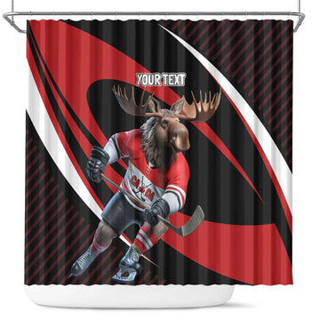 Canada Hockey Personalized Shower Curtain Go Canada Go LT7