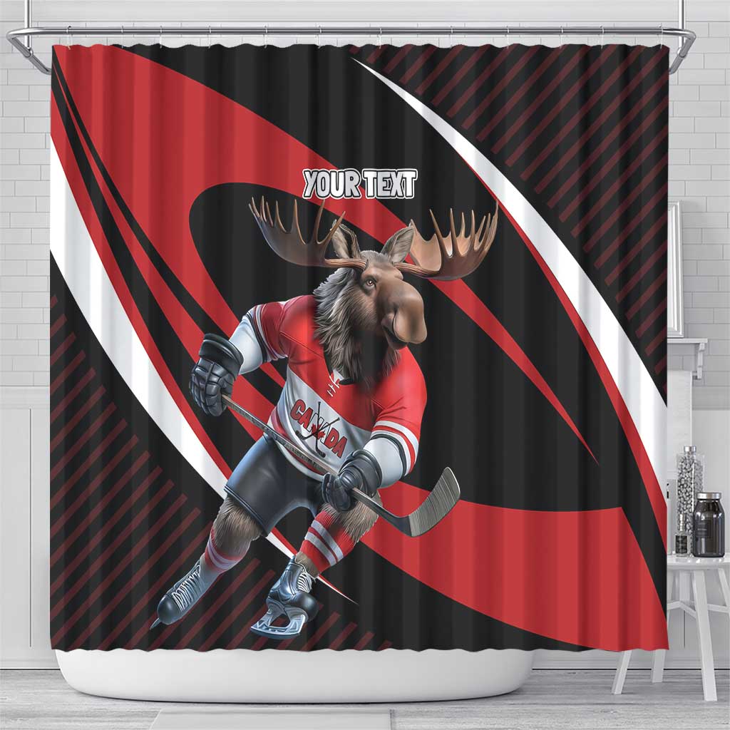 Canada Hockey Personalized Shower Curtain Go Canada Go LT7