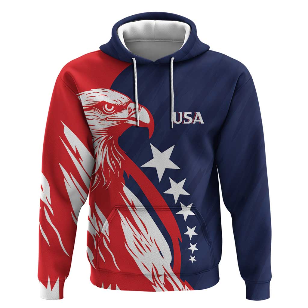 USA Ice Hockey Personalized Eagle Hoodie Shoot For The Stars LT7