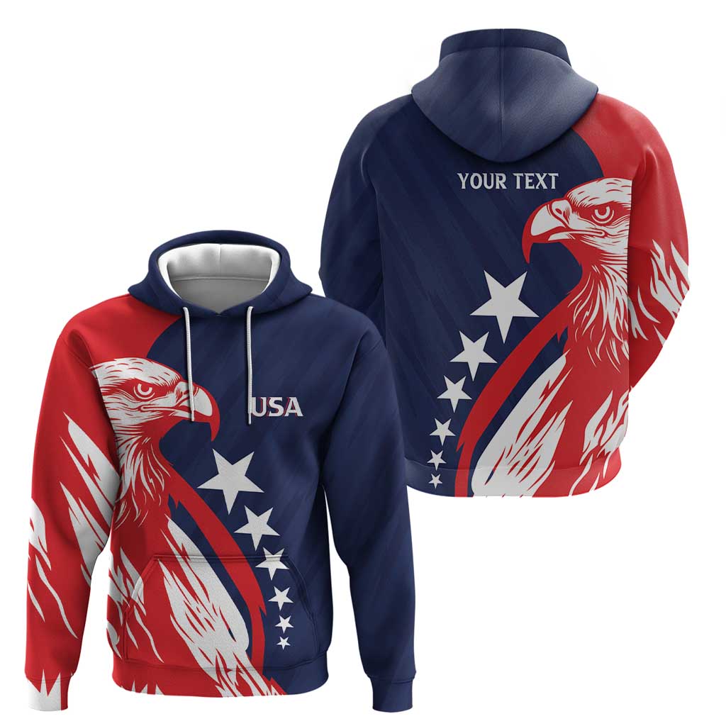 USA Ice Hockey Personalized Eagle Hoodie Shoot For The Stars LT7