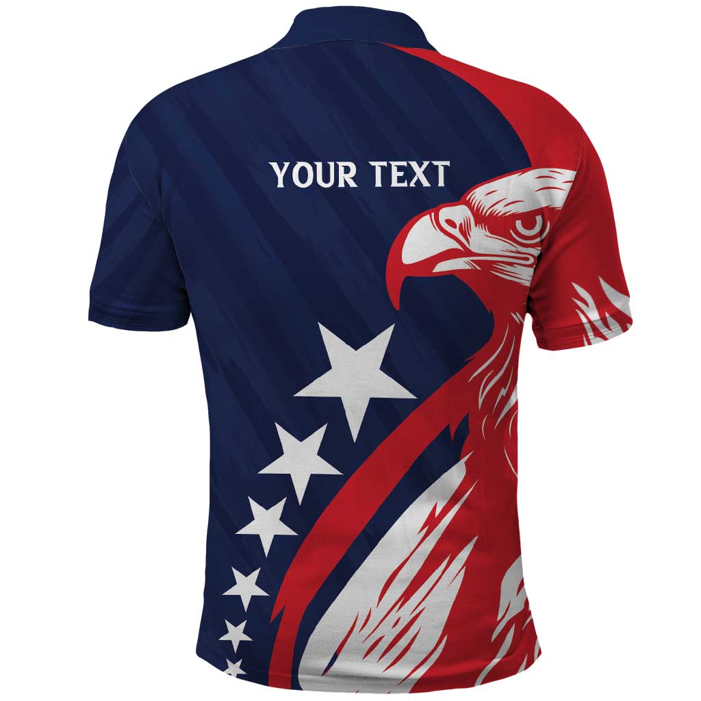 USA Ice Hockey Personalized Eagle Polo Shirt Shoot For The Stars LT7