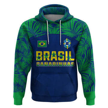 Personalised Brazil Football Hoodie Women's WC 2023 Selecao LT7