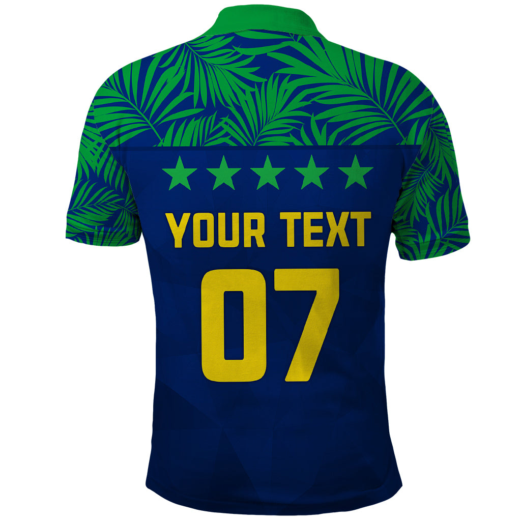 Personalised Brazil Football Polo Shirt Women's WC 2023 Selecao LT7