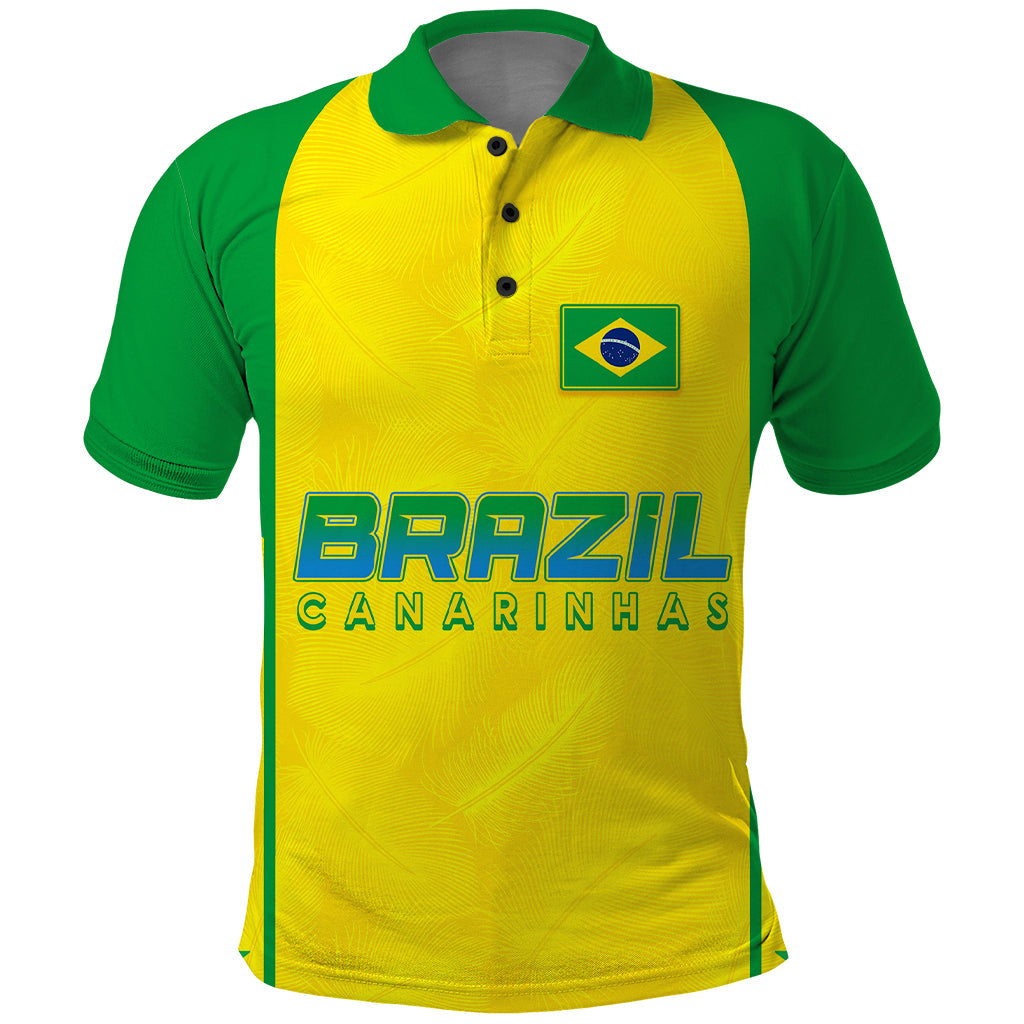 Personalised Brazil Football Polo Shirt Women's WC 2023 Canarinhas LT7