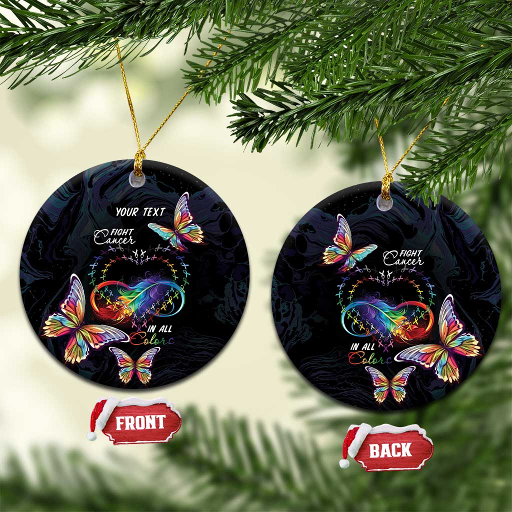 Fight Cancer In All Colors Ceramic Ornament Whimsical Butterflies LT7