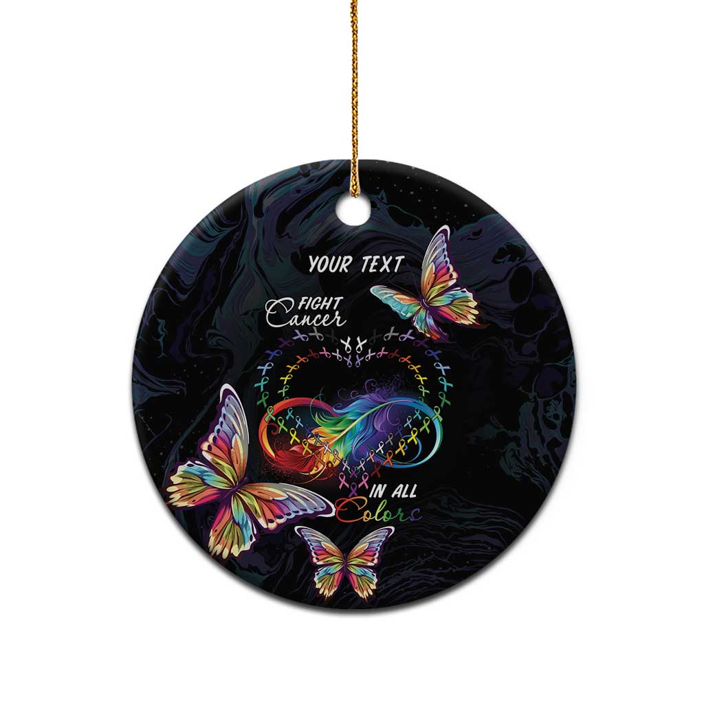 Fight Cancer In All Colors Ceramic Ornament Whimsical Butterflies LT7