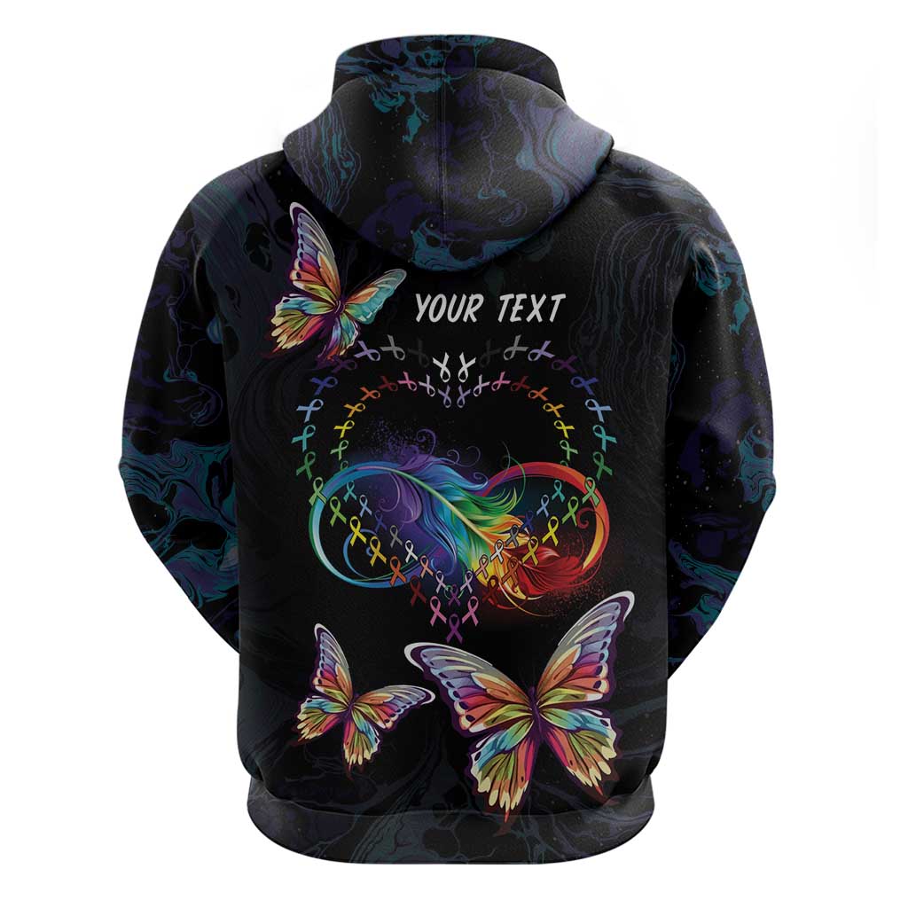 Fight Cancer In All Colors Hoodie Whimsical Butterflies LT7