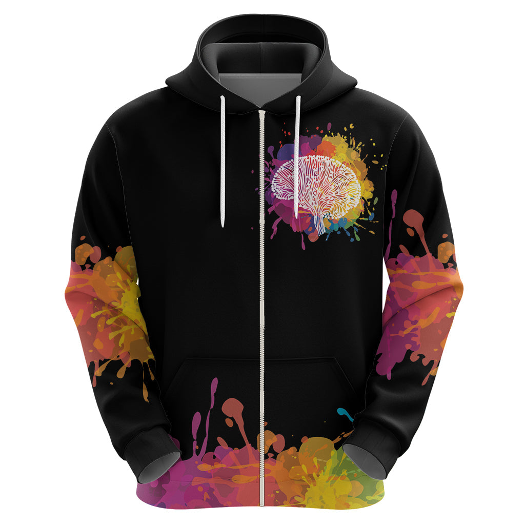 Autism Wired Differently Colors Splash Hoodie LT7