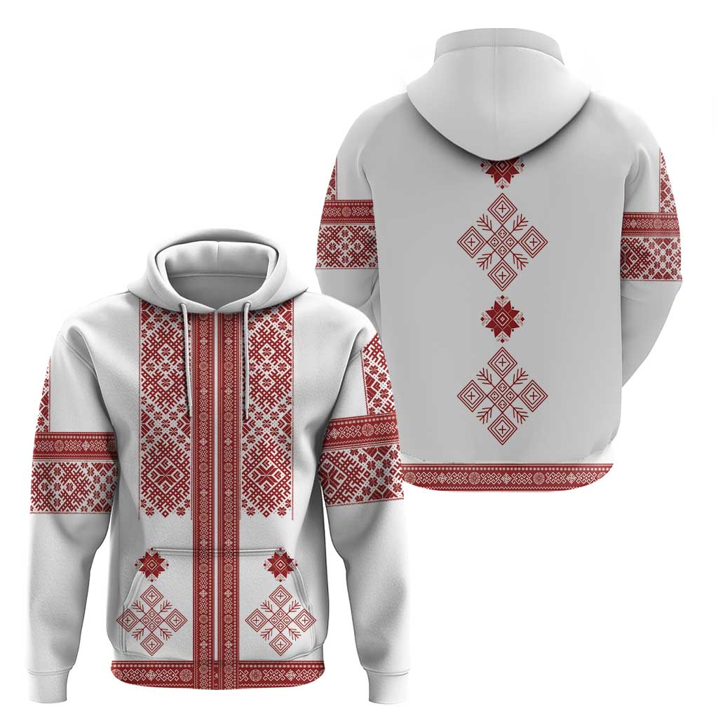Latvia Jani Midsummer Hoodie Red White Latvijas Auseklis LT7