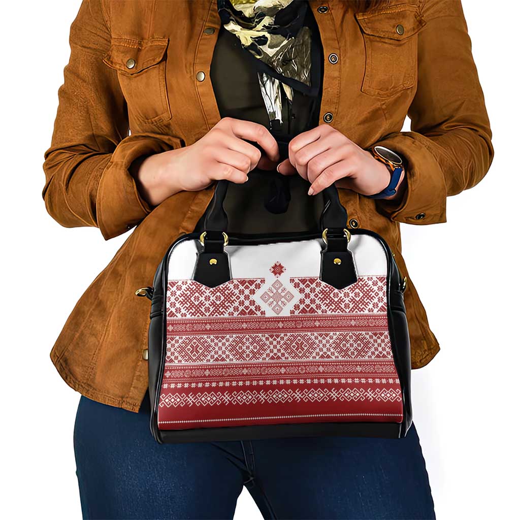 Latvia Jani Midsummer Shoulder Handbag Red White Latvijas Auseklis LT7