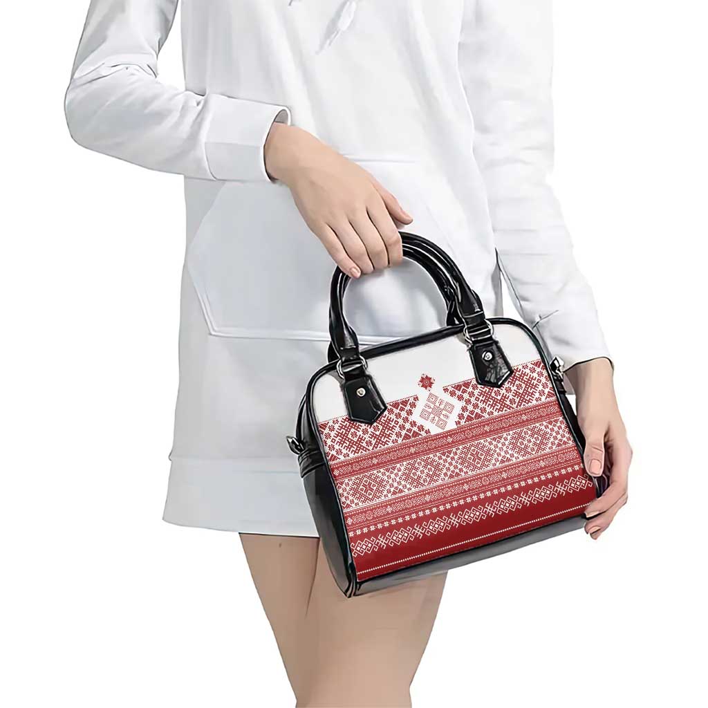 Latvia Jani Midsummer Shoulder Handbag Red White Latvijas Auseklis LT7