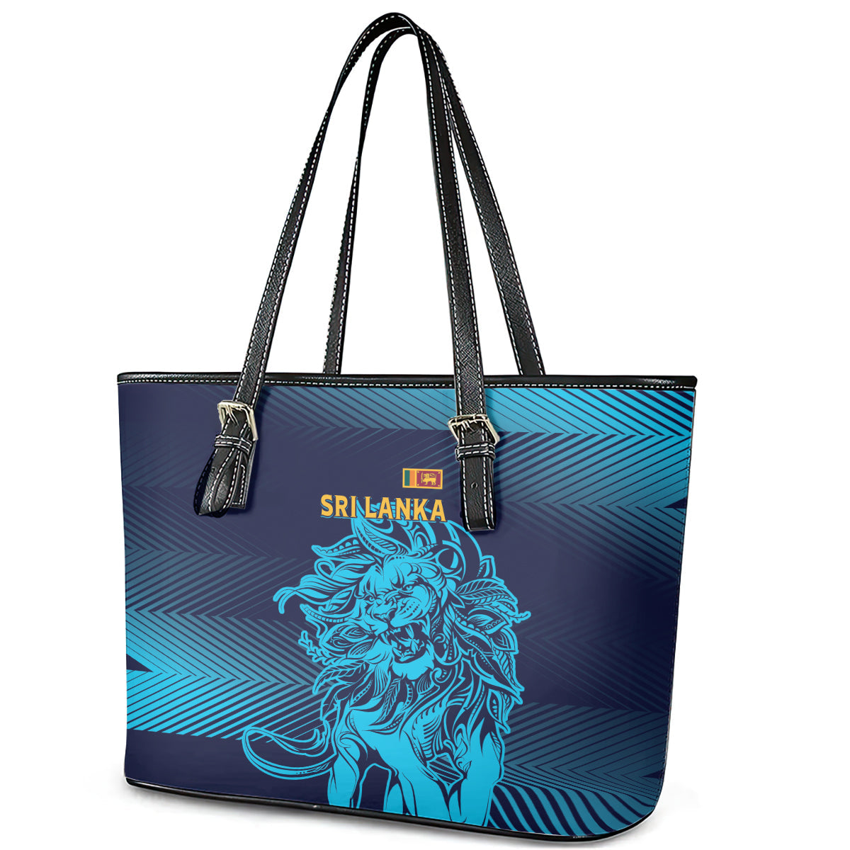 Sri Lanka Cricket Lion World Cup 2024 Leather Tote Bag Gradient Inspiration LT7