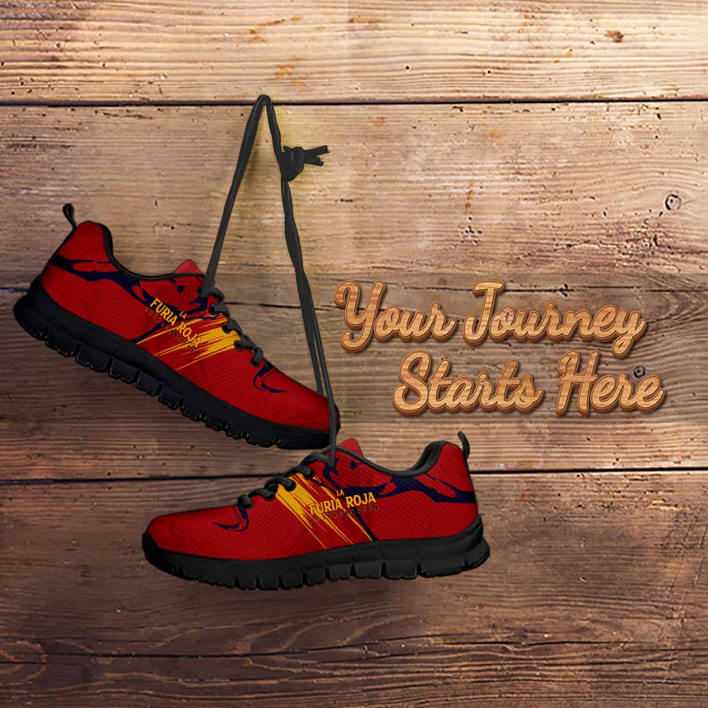 Spain La Furia Roja Custom Sneakers 2024 Tetracampeon Espana LT7