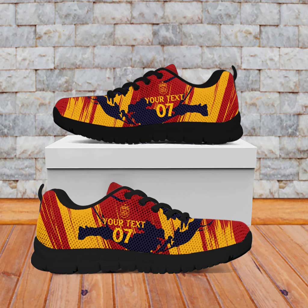 Spain La Furia Roja Custom Sneakers 2024 Tetracampeon Espana LT7
