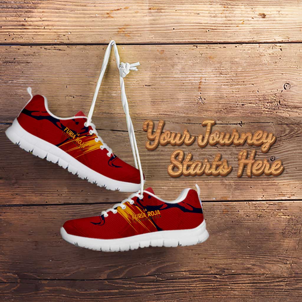 Spain La Furia Roja Custom Sneakers 2024 Tetracampeon Espana LT7