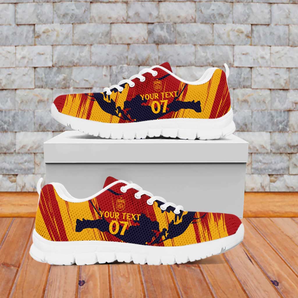 Spain La Furia Roja Custom Sneakers 2024 Tetracampeon Espana LT7