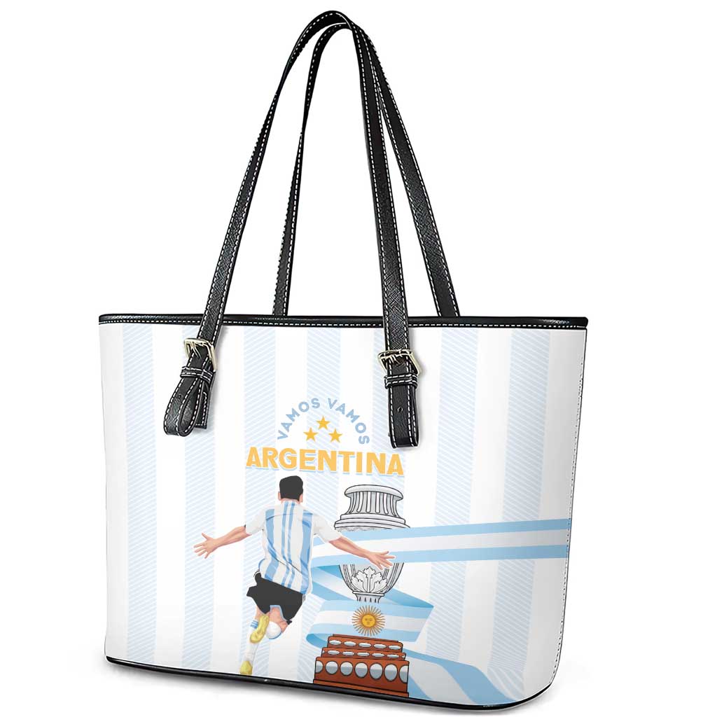 Argentina Campeones Leather Tote Bag Vamos Vamos Albiceleste LT7