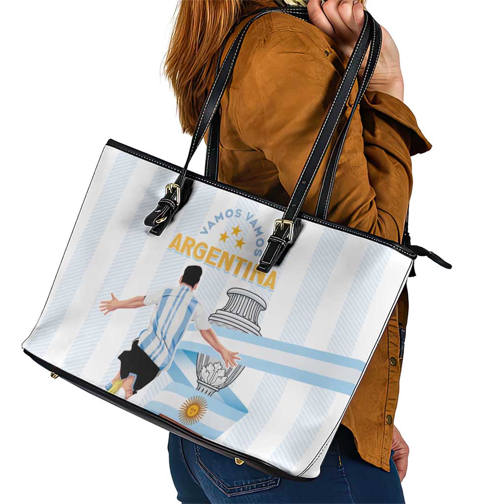 Argentina Campeones Leather Tote Bag Vamos Vamos Albiceleste LT7